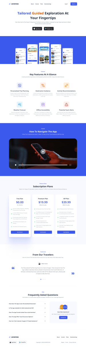 Mobile App Landing Page