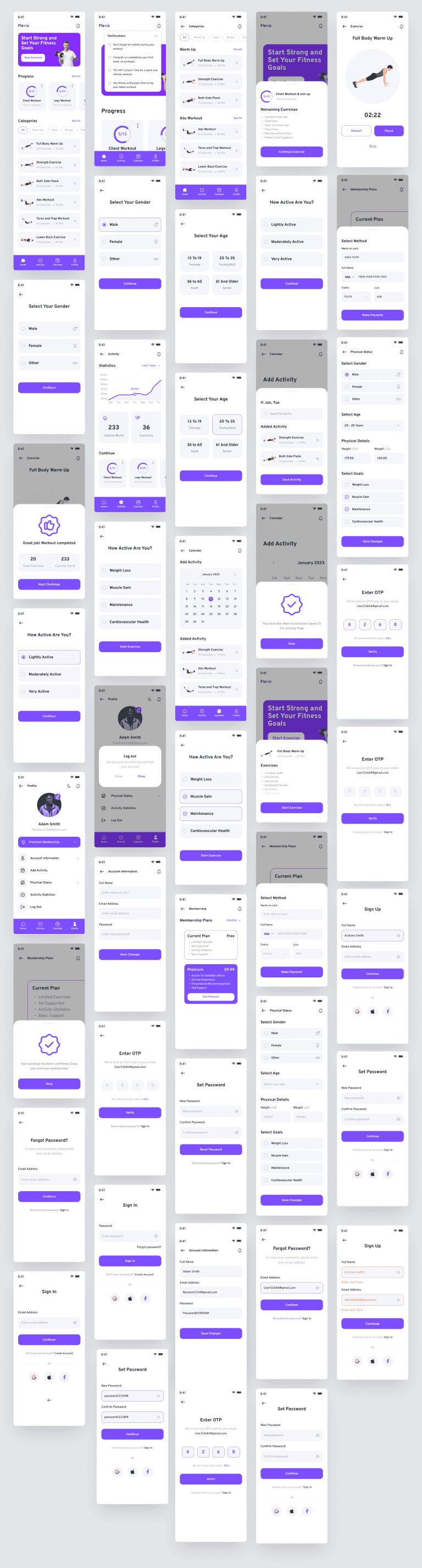 Fitness Workout App Ui Kit