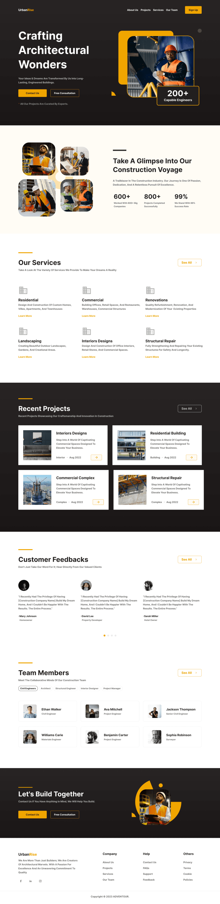 Free Construction Website Design